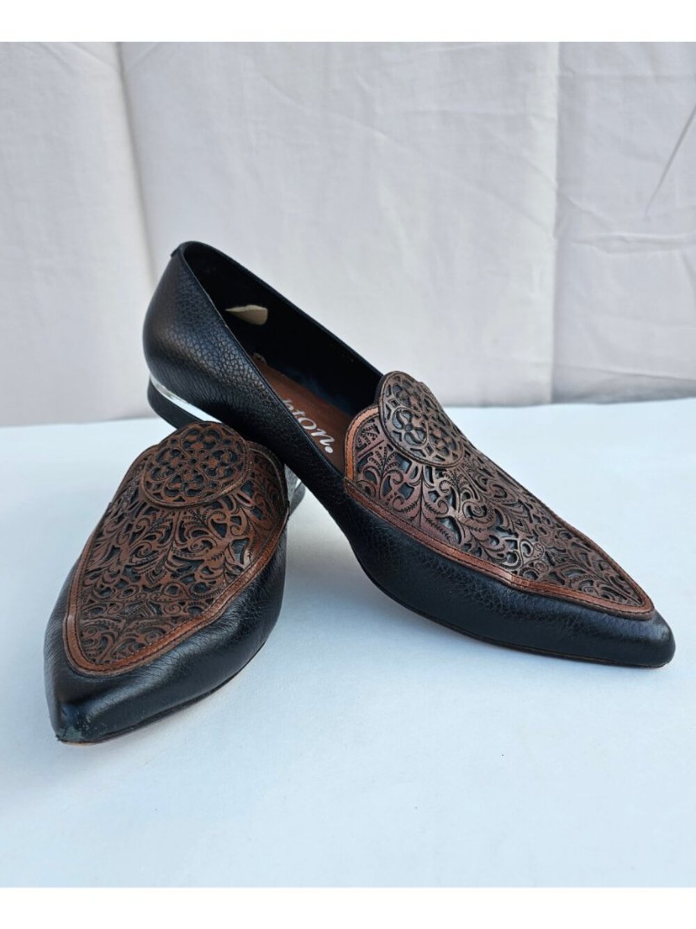 Brighton Brazillian Leather Laser-Cut Flats - Women's Size 9.5